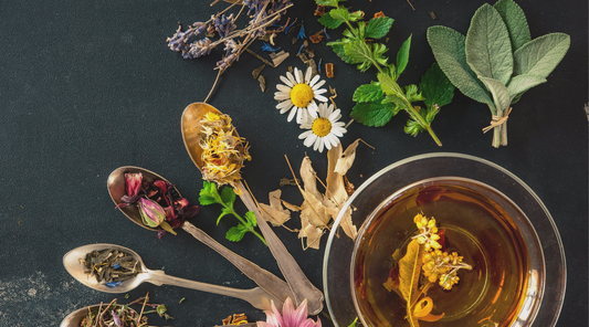 A display of natural sleep remedies for women